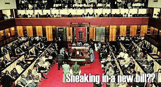 Sneaking in a new Bill?